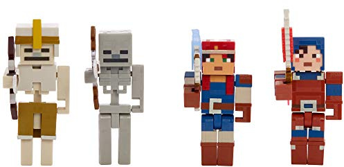 Minecraft Dungeons Fire Forge Battle Box Set, 4 Articulated Figures, Video Game Inspired Action Adventure Toy for Kids, GWC03