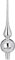 Inge-glas Magic Christbaumspitze Ornament Glas 28cm (Frosty Silver Glanz)
