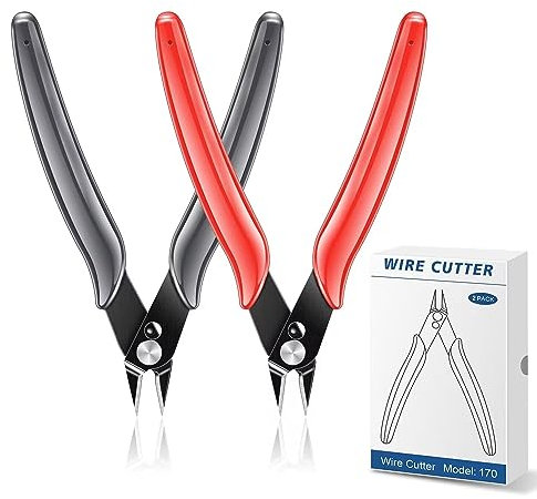 RUZIZAO Alicates de Corte Diagonal, Mini Alicates Cortadores de Alambre, Cortador de Alambre de Precisión, Cortador Lateral para Reparación de Electrónica, Procesamiento de Joyas, Maquetas, Bricolaje