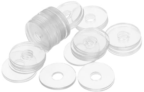 KICHOUSE 50piezas Juntas Transparentes De Tornillo Para Manija De Ducha Arandelas De Fijación De Vinilo Reparación De Juntas Planas Para Equipo