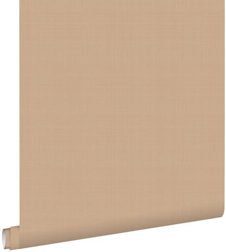 ESTAhome tapet enfärgad linnestruktur ljus terrakottaröd 53 cm x 10.05 m