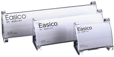 Schmalz® Edles Tisch-Namensschild Display Tischaufsteller glasklar Werbeschild Acryl 1-seitig beschriftbar (150x50 mm)