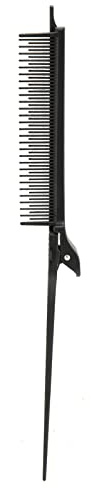 Salon Highlights Comb Rat Tail Teasing Clip Comb, Professional Teasing Comb for Root Teasing for Thin, Sturdy ABS Salon Highlights Comb 10.4 x 1in Hair Styling Tool for Women Men
