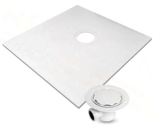 Thermopanel Tuffdeck Shower Tray Floor Formers for Vinyl Floors - 1800 x 820 x 22mm with Waste