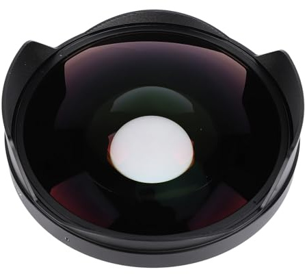 Fisheye-objektiv Vidvinkel, Högupplöst 0,3X Fisheye-objektiv med Huva 72 Mm Gängfäste Långt Skärpedjup Kompatibel med Videokamera, Optiskt Glas med Flera Lager