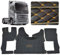 Auto Teppich für LKW Fahrerkabine Set kompatibel mit VOLVO FH4 FH5 FH Aero (Schwarz, goldener Näht)