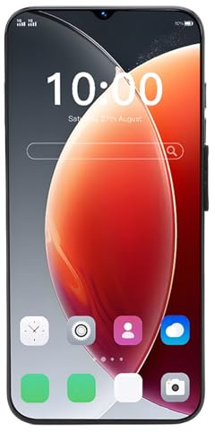 Smart Phone, Ultra-thin Smartphone RAM 8GB ROM 64GB Convenient for Daily Use (Black)