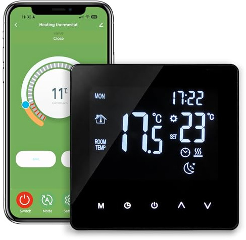 BeFit24 Tuya WiFi Smart Thermostat For Underfloor Heating | Smart Thermostat Tuya | App Control | Programmable Thermostat | Alexa Google Assistant Compatible | 16A 3600W