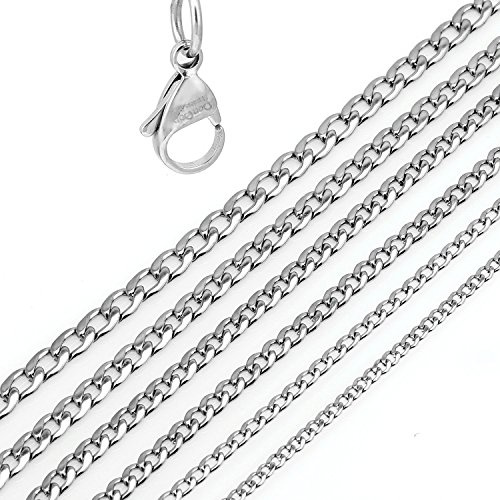 DonDon Herrhalsband pansarkedja rostfritt stål