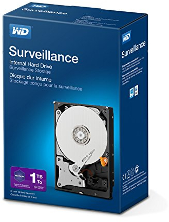 WD Purple 1 TB Surveillance Hard Disk Drive, Intellipower 3.5 Inch SATA 6 Gb/s 64 MB Cache 5400 rpm, Black