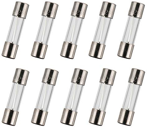 BOJACK 5x20 mm 8 A 8 amp 125 V 125 Volt 0.2x0.78 Inch F8AL125V Fast-Blow Glass Fuses (Pack of 10)