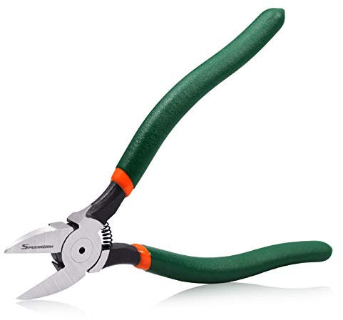 SpeDWOX - Taglierine laterali da 17,8 cm, taglio a filo angolato con molla, strumenti di precisione funzionali per tagliare cavi elettronici, fatti a mano e qualsiasi esigenza di taglio pulito