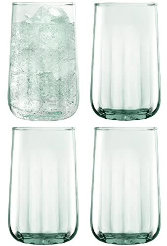 LSA International Mia Highball MZ37 Juego de 4 vasos reciclados (590 ml, 4 unidades)