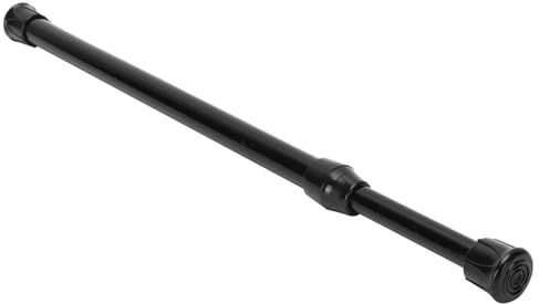 Yctze Tension Rod Adjustable 25-40 cm, No-Drill Steel Black | High-carbon steel, non-slip rubber ends, kitchen bathroom wardrobe window use, fits flat surfaces