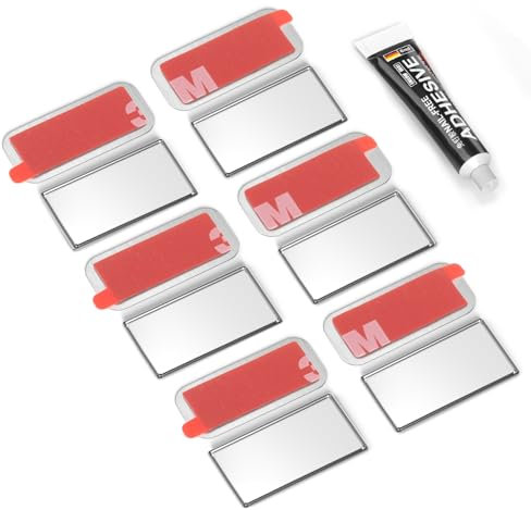 ToniTrui Lot de 6 loquets magnétiques de 0,3 cm d'épaisseur pour portes d'armoire, placards, volets, fermeture facile à installer (argenté)