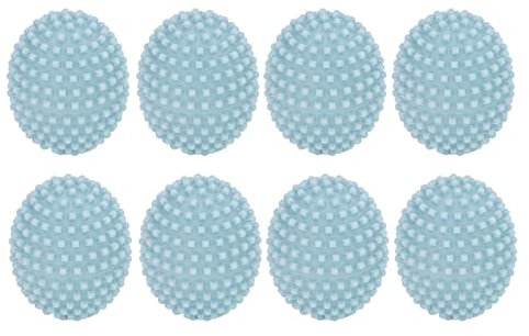 Tyenaza Palla per Lavaggio, Palla per Lavanderia in PVC da 8 Pezzi, Palla per Vestiti Secchi Riccio per Depilazione Bucato, Palla per Pulire Vestiti Riutilizzabile Adatta per Lavatrice