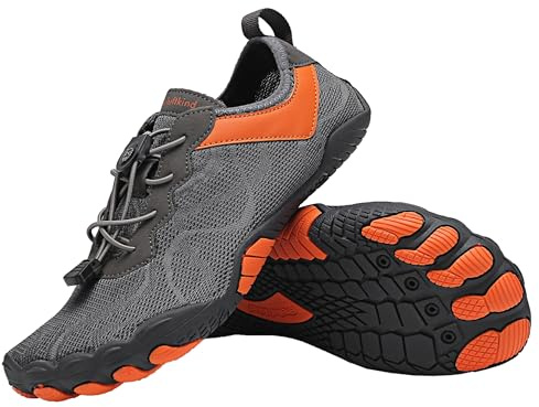 Freiluftkind Kokoda Barefoot Shoes Antiscivolo (Grigio Scuro/Misura 40) – Il Scarpe Barefoot Perfetto per la Tua Avventura – Scarpe Barefoot Uomo e Donna