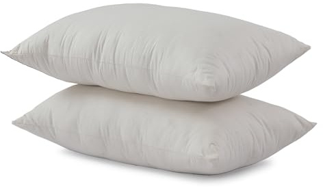 Sleep&Snuggle Organic Cotton Pillow for Neck and Shoulder Pain - Down Alternative Filling - Ideal for Back and Side Sleepers - Pack of 2