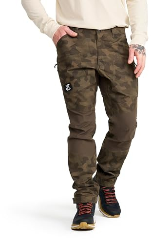 RevolutionRace Herr Nordwand Pro Pants, Slitstarka Byxor för Alla Utomhusaktiviteter, Earth Camo, M