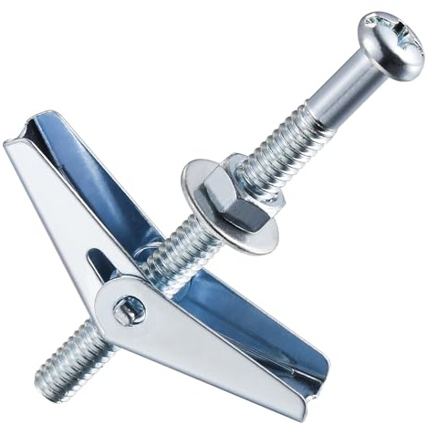 Wensilon (30 pcs) 1/8 Heavy Duty Drywall Anchors and Screws,Toggle Bolts and Wing Nuts Set, Hollow Drywall Anchors Bolts Screws Assortment Kit for Hanging Lamps Heavy Items