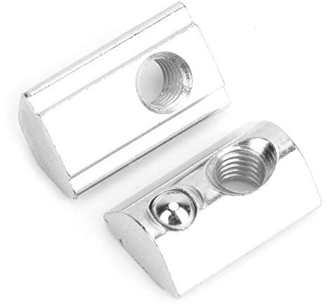 50 Dadi Elastici Standard Europei in Alluminio con Scanalatura a T Dadi di Fissaggio a Molla - Hardware PerMontaggio Facile E Sicuro di Estrusioni in Alluminio con Scanalatura a T(M6)