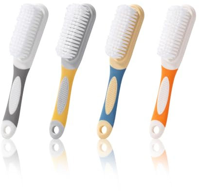 Lot De 4 Brosse Chaussures Gratte Chaussures Extérieur Brosse De Meuble Brosse Textile Souple Poignée Confortable Et Portable pour Le Nettoyage des Chaussures, des Vêtements Et De La Maison