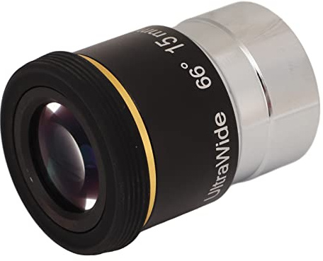 Oculaire de Télescope de 1,25 Pouces, Oculaire Ultra Grand Angle de 66 Degrés, Accessoire de Télescope Astronomique, Verre Optique en Alliage d'aluminium pour l'observation