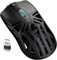 Wekity Wireless Gaming Mouse, 10000 DPI, Tri-Mode 2.4GHz/Bluetooth/Wired Mouse, 6 Buttons, Digital Display, Silent Mice, Rechargeable, Customizable Macro and RGB Backlight for PC/Mac/Laptop (Black)