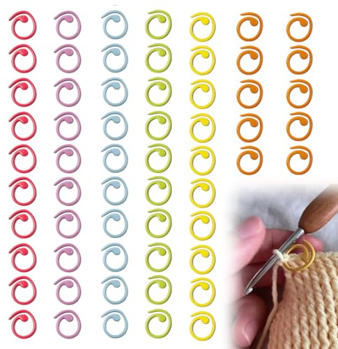COYUN 60 Pièces Marqueur Tricot, Marqueur Crochet, Marqueurs de Mailles Verrouillables, Anneaux Marqueurs Tricot, Marqueur Crochet Tricot pour Crocheté et Projets Tricotés