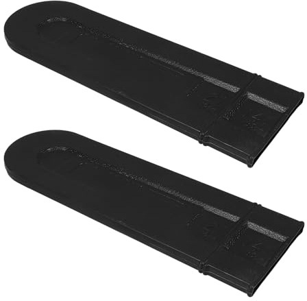 Milisten Protège-chaîne Tronçonneuse 14 Pouces pour Jardinage, Lot de 2 Manchons de Guidage Plastique Noir 34 Cm, Couverture de Barre Robuste et Sécurisée pour Rangement et Transport