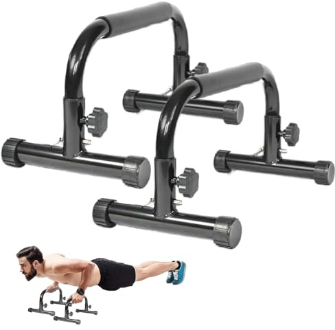 Parallettes Bars, Strength Training Push Up Handles 9.8 in High 200kg/441lbs Weight Capacity, Parallel Pushup Bars for Home Gym Workouts, Pushup Stand Calisthenics Equipment, 19.3 × 9.8 × 9.8 in