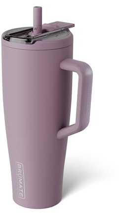 BrüMate Era Flip 40oz Tumbler with 100% Leakproof Covered Straw Lid | Hygienic Covered Straw | Insulated Stainless Steel Water Bottle with Handle | Cup Holder Friendly | BPA-Free (Lilac Dusk)