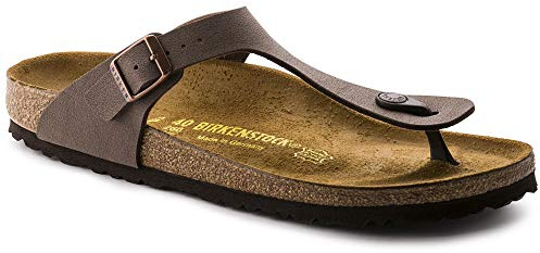 Birkenstock Classic Gizeh Birko-Flor, Unisex-Erwachsene Zehentrenner, Braun (Mocca), 39 EU