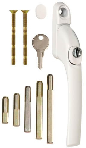 VERSA V-Win Inline Locking Espag UPVC Window Handle White – Universal Replacement with 5 Spindles – Multi-Finish Options for Casement & Tilt Windows – Easy Fit DIY Installation