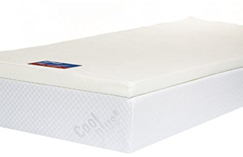 Southern Foam 2-Inch Memory Foam Mattress Topper including Luxurious Cover, Double White