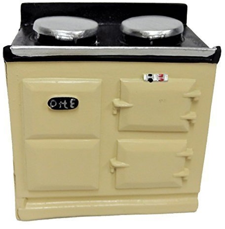 Melody Jane Casa de Muñecas 2 Horno Crema Aga Estufa 1:12 Miniatura Muebles de Cocina