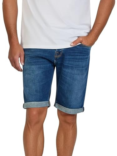 LTB - Corvin - Short pour homme - En coton denim - Bleu foncé - Noir et gris - Tailles : S/M/L/XL/XXL/3XL/ 4XL/5XL