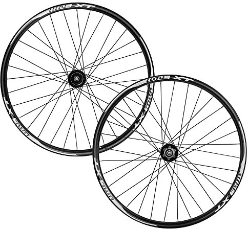 QHY 26 27.5 29 Zoll Fahrrad Laufrad Hohlkammerfelge 8/9/10/11-fach Erwachsene Racinglaufradsatz Für Brakes/Felgenbremse Citybike Damen (Color : Black, Size : 26 inch)