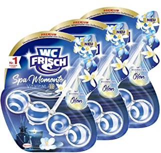 WC FRISCH Spa Momente Vitalität Toilettenstein (3x50g), WC Duftspüler mit luxuriösen, ätherischen Ölen, WC Stein für ein verwöhnendes & langanhaltendes Dufterlebnis