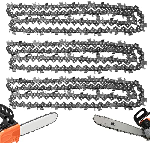 Sporgo 3 cadenas de motosierra 30 cm 3/8 pulgadas 1,1 mm 45 TG, cadena de motosierra compatible con Ryobi OCS1830, Bosch, Greenworks AKE30Li AKE30S, etc