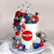 DRWATE Spider Cake Topper with Spider Web Balls Stars for Boys Men Birthday Party Baby Shower Supplies (Spider)