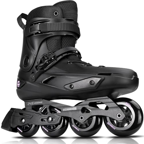 COSMOID TT Inline Skates für Frauen Männer, Roller Blades Erwachsene Männlich Weiblich, Professionelle Fitness Roller Skates Blades für Unisex，Black