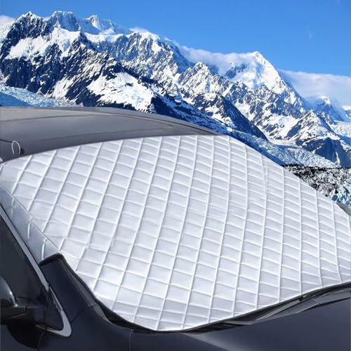 BOOSHMall Frontscheibenabdeckung, Ultra-Dick Scheibenabdeckung Auto, Windschutzscheiben Abdeckung Winter, Sonnenschutz Auto FüR Die Gegen Schnee, EIS, Frost, Staub, 150 * 100
