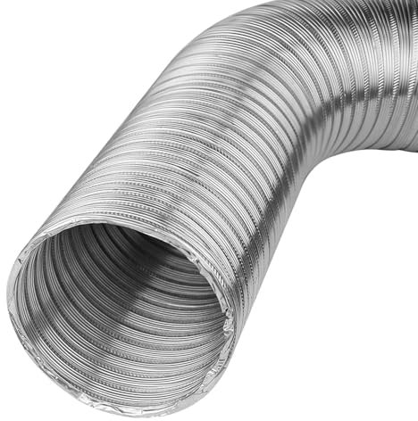 ALLINOX Tubo Flessibile In Alluminio Modulo Allungabile 1/3 MTL Per Cappa Aspirante - Condizionatori - Riscaldamenro - Ventilazioni e Condotti Aria Alta Resistenza Al Calore Fino a 300°C (DN 120)