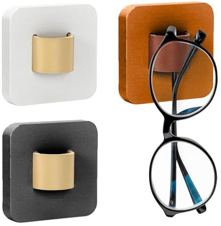 Yistoi Brillenhalter, Sonnenbrillen Aufbewahrung Brillenständer Wandmontage, Brillenaufbewahrung Brillenhalter Wand Kein Bohren Aufhängen der Brillen Display (3 Stücke)