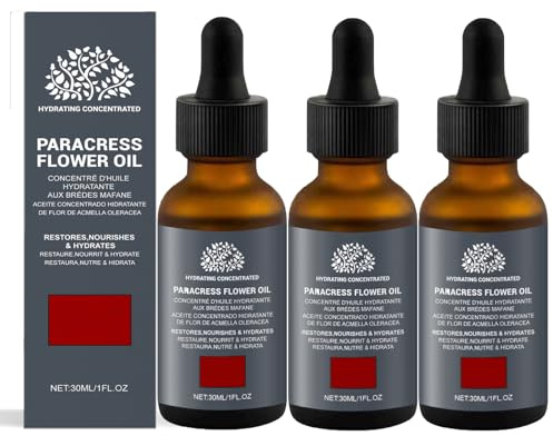 3PCS Paracress Facial Oil, Paracress Facial Serum Organic, Paracress Anti-Wrinkle Serum, Collagen Serum for Face, Face Serum for Women, Reduce Smooth Fine Lines and Wrinkles, for All Skin Types