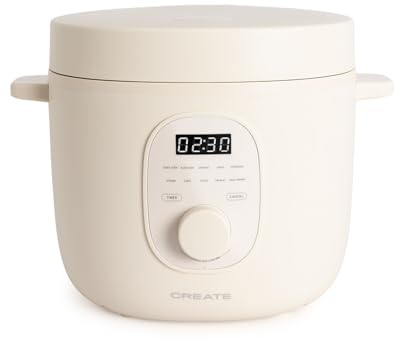 CREATE/RICE COOKER STUDIO/Arrocera eléctrica multifunción 3L blanco roto/Programable hasta 24h. con cesta vaporera. prepara tartas. guisos o sopas. función de mantener el calor. 600W