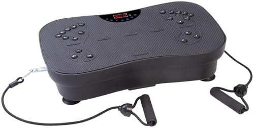 Newgen Medicals Fitness-Vibrationsplatte: Vibrationsplatte mit 180 Stufen, LED-Display, Bluetooth & Lautsprecher (mit Fernbedienung, geräuscharme, Massagegerät)