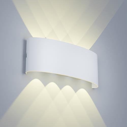 Voltix Applique da Parete LED 24W 2400LM Lampada da Parete Impermeabile per Interni ed Esterni – Lampade da Parete per Interni per Camera da Letto, Soggiorno (Bianco Naturale - 4000K-B, 24W)