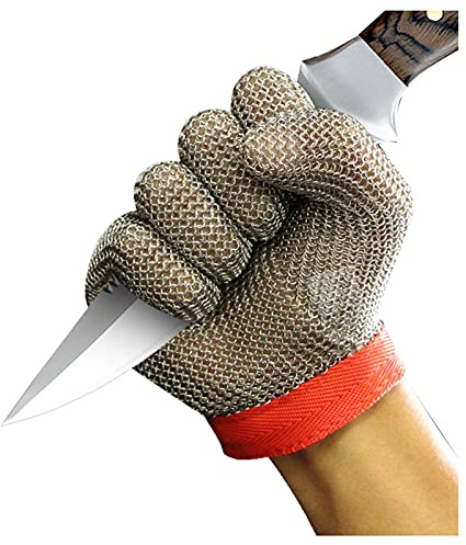 Guantes Anticortes, Guantes Resistentes a Cortes, 1 Unidad, de Grado alimenticio, Seguros para Cortar Carne en la Cocina y el jardín.